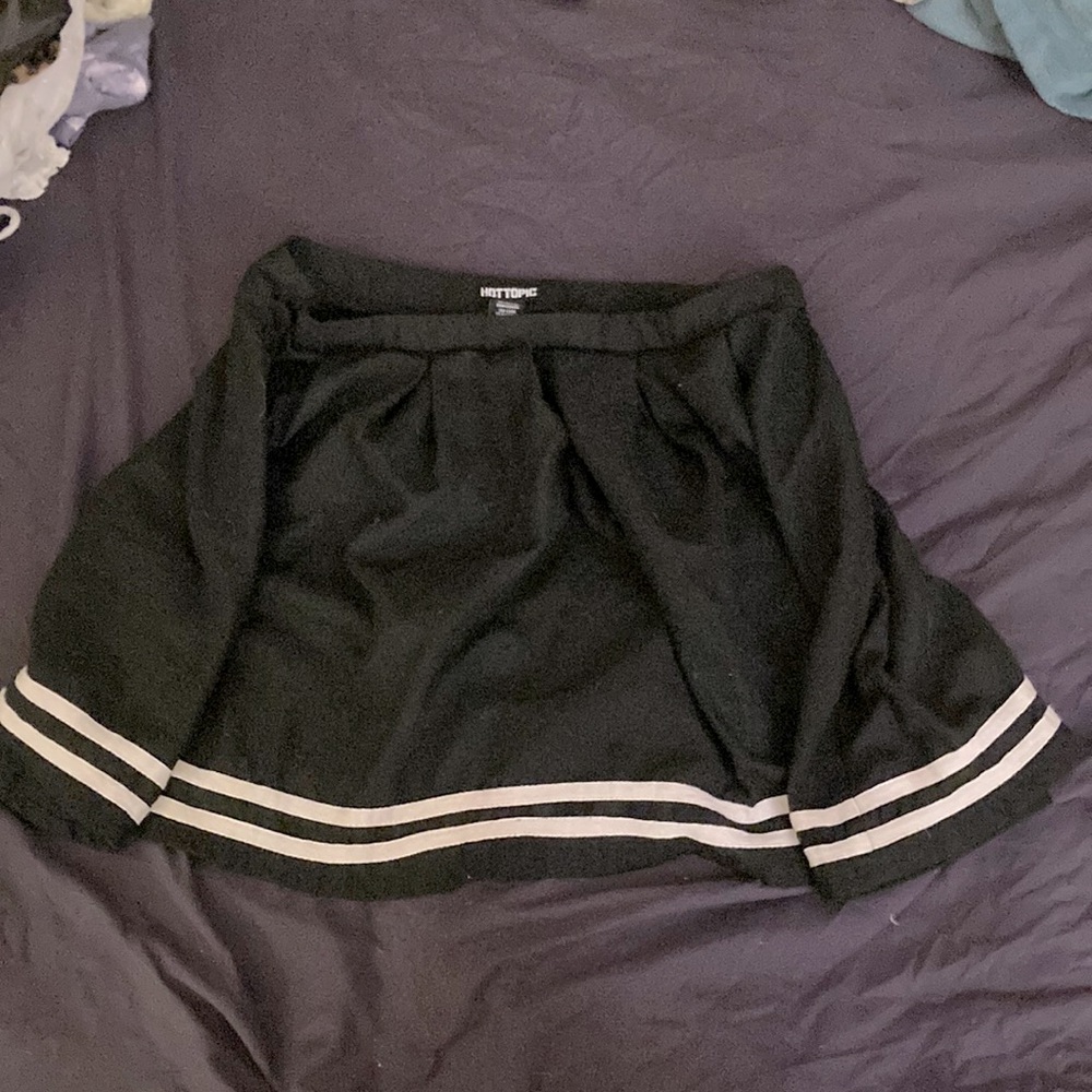 Black & White Double-Striped Skirt